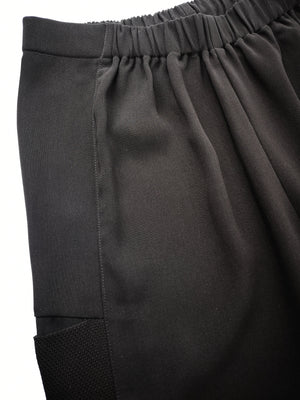 PANTS LOOSE ELASTIC BLACK PLAIN/MESH by BERENIK - East Hills Casuals