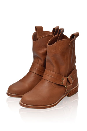 Brown Cali Leather Boots