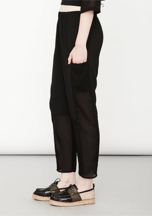 PANTS LOOSE ELASTIC BLACK PLAIN/MESH by BERENIK - East Hills Casuals