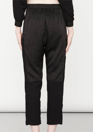 PANTS LOOSE ELASTIC - BLACK shiny by BERENIK - East Hills Casuals