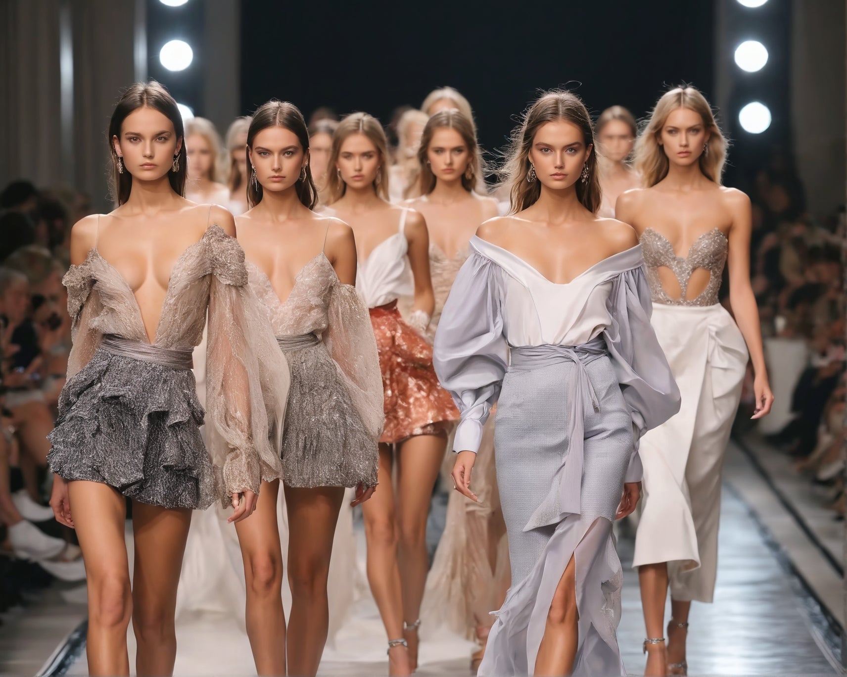 Model waking down runway