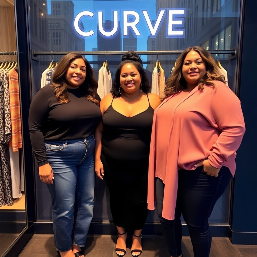Three women standing together smiling for the camera