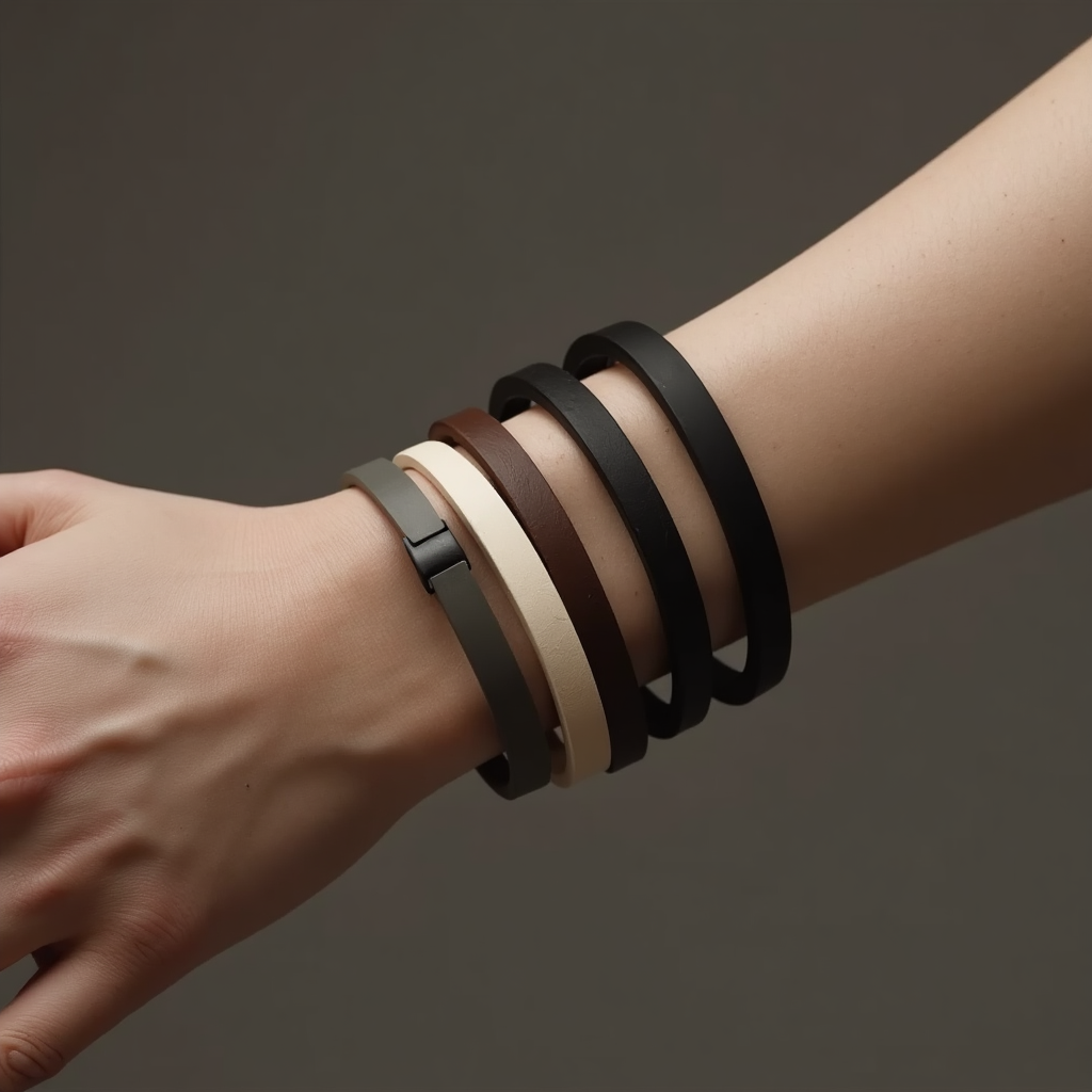 A photo of a woman wearing Minimalist Bracelets