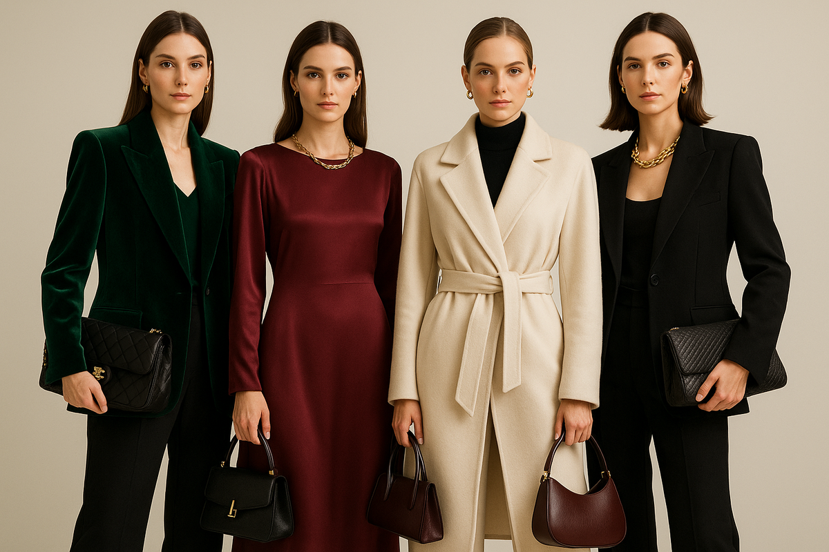 Four women in Luxury Outfits 