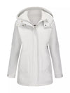 Women's Full Size Hooded Mid-Length Windproof Outerwear Plus Size