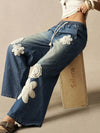 Wide-Leg Drawstring Jeans