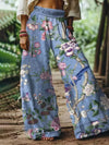Women's Full Size Floral Wide-Leg Pants Plus Size