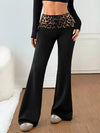 High-Waisted Polka Dot Flare Pants