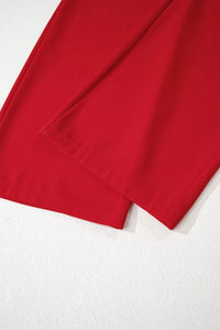 Red fabric on a white background