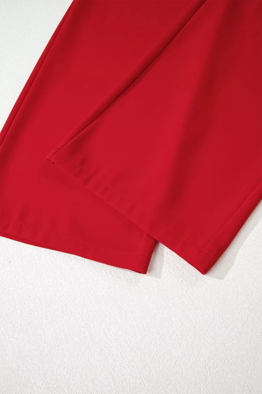 Red fabric on a white background