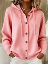 Hooded Button-Up Cardigan