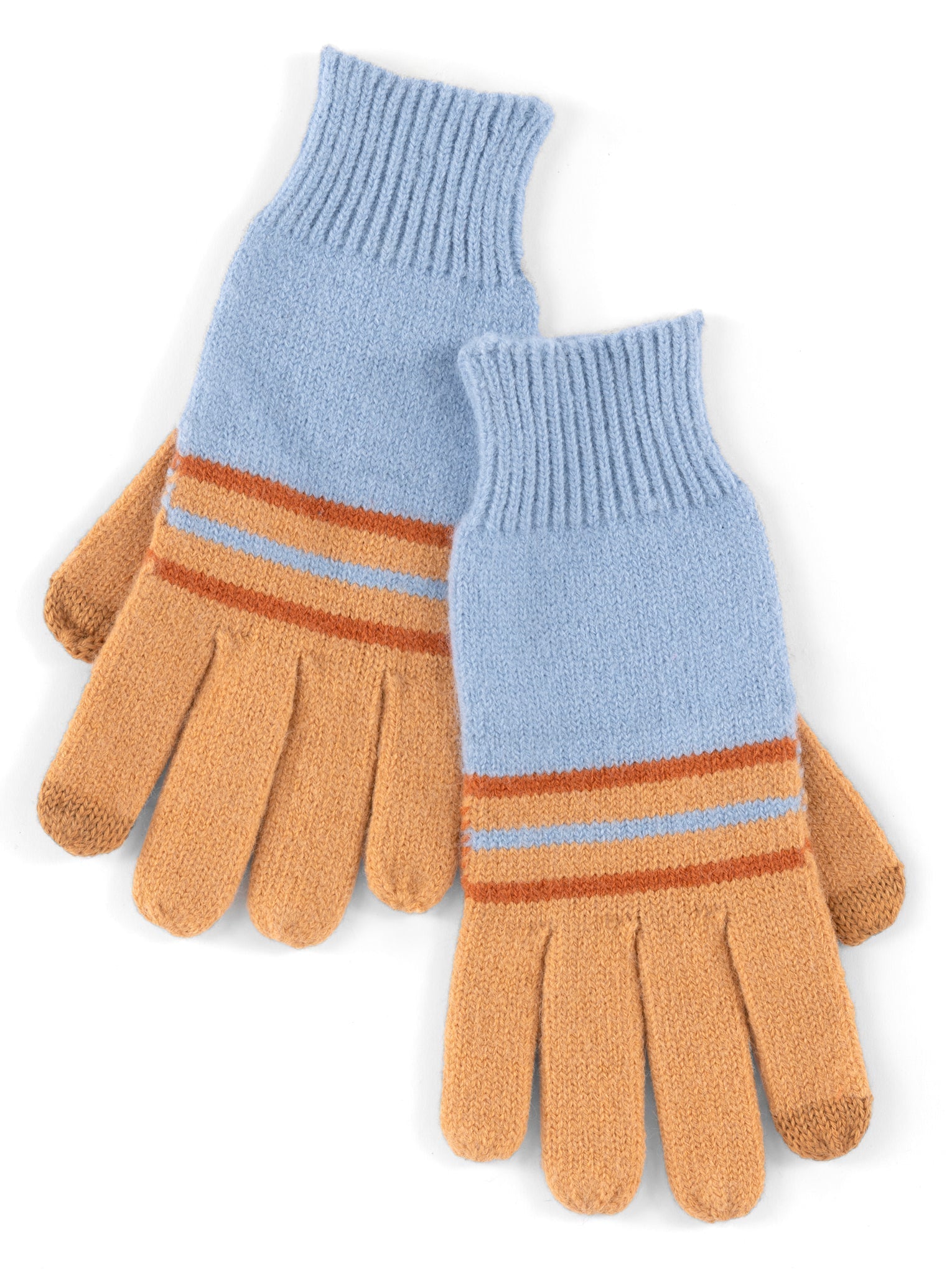 Close up view of Shiraleah Rory Touchscreen Gloves, Sky 