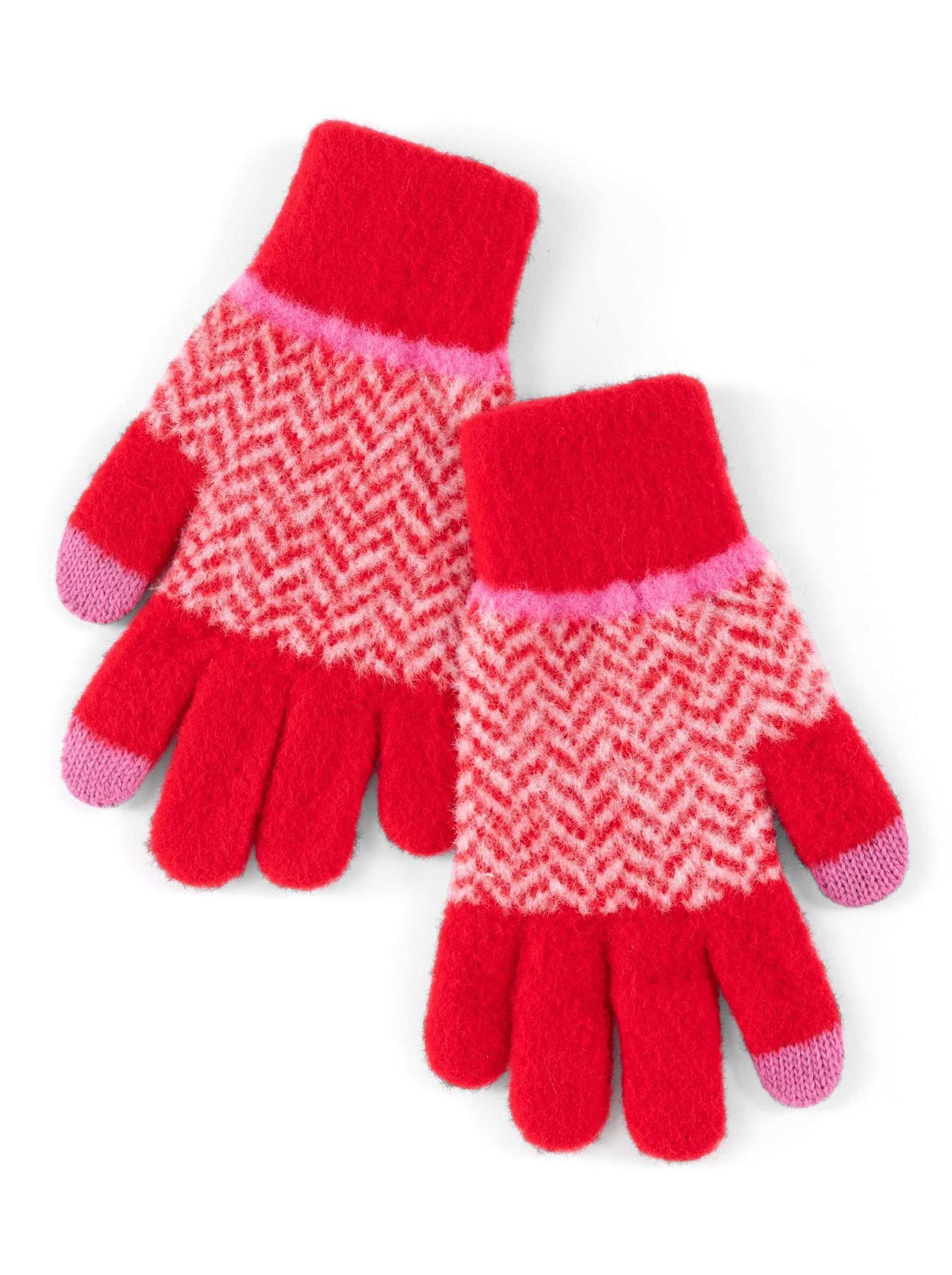 Bowie Touchscreen Gloves, Red 