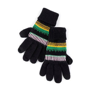 Shiraleah Vaughn Winter Knit Touchscreen Gloves, Black