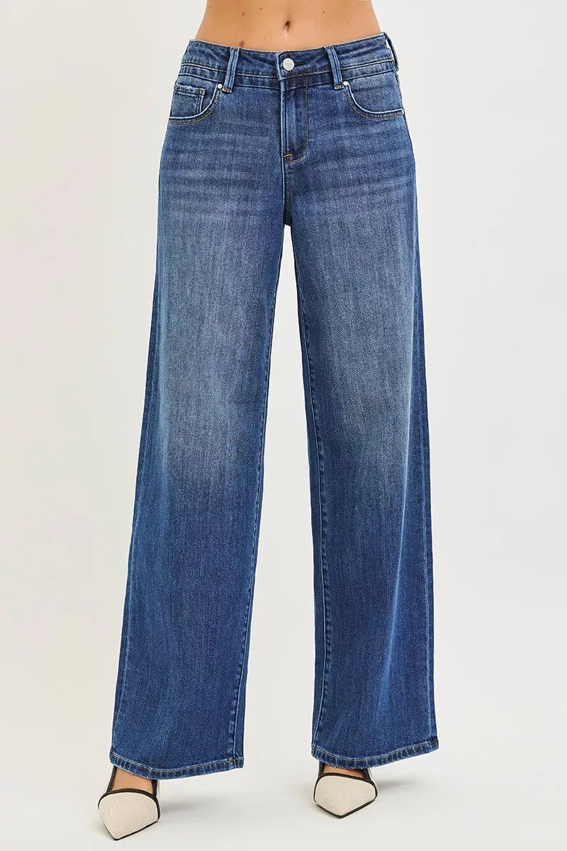 Blue jeans on a white background