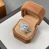 Ladies Lasting Beauty 4 Carat 925 Sterling Silver Moissanite Teardrop Ring