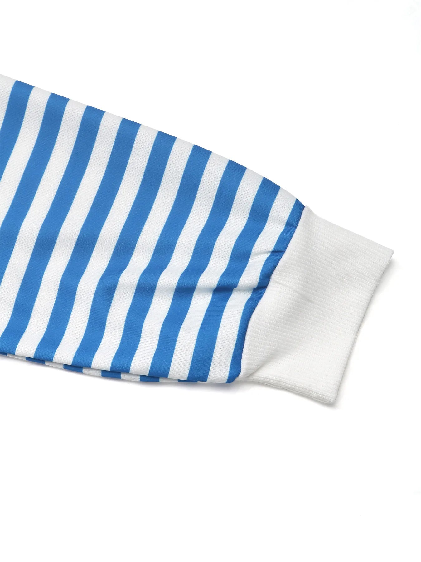 White sock with blue stripes on a white background