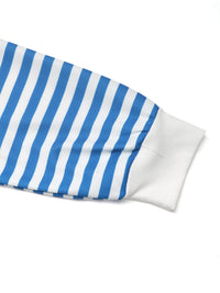 White sock with blue stripes on a white background