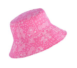 Full view of Dallas Reversible Bucket Hat, Pink