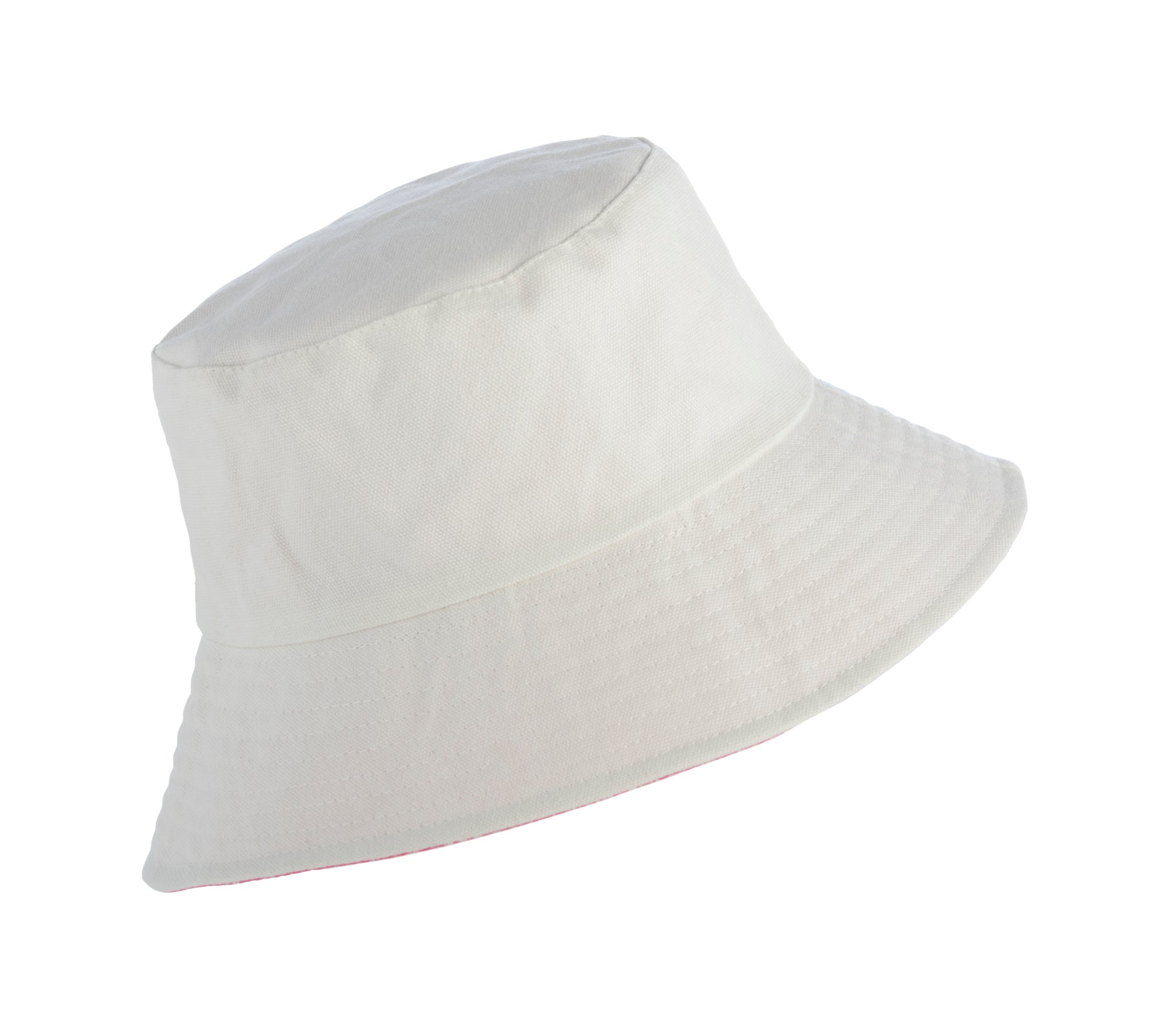 White Dallas Reversible Bucket Hat, Pink