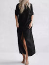 Full Size Casual Button-Down Maxi Shirt Dress Plus Size