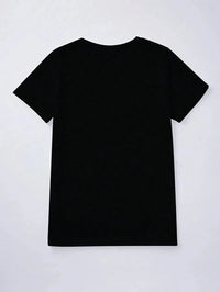 Black t-shirt on a white background
