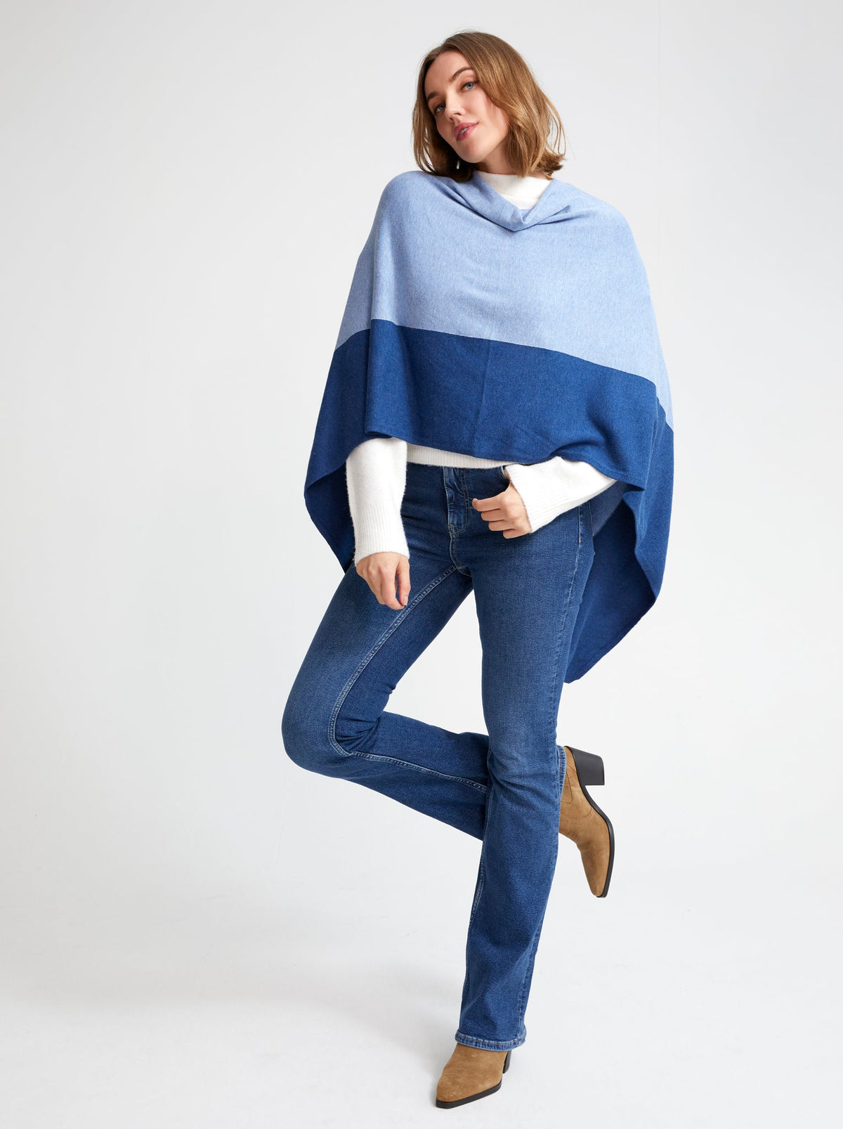  A central view of Shiraleah Madeleine Travel Poncho,