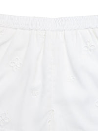 Close-up of white fabric texture