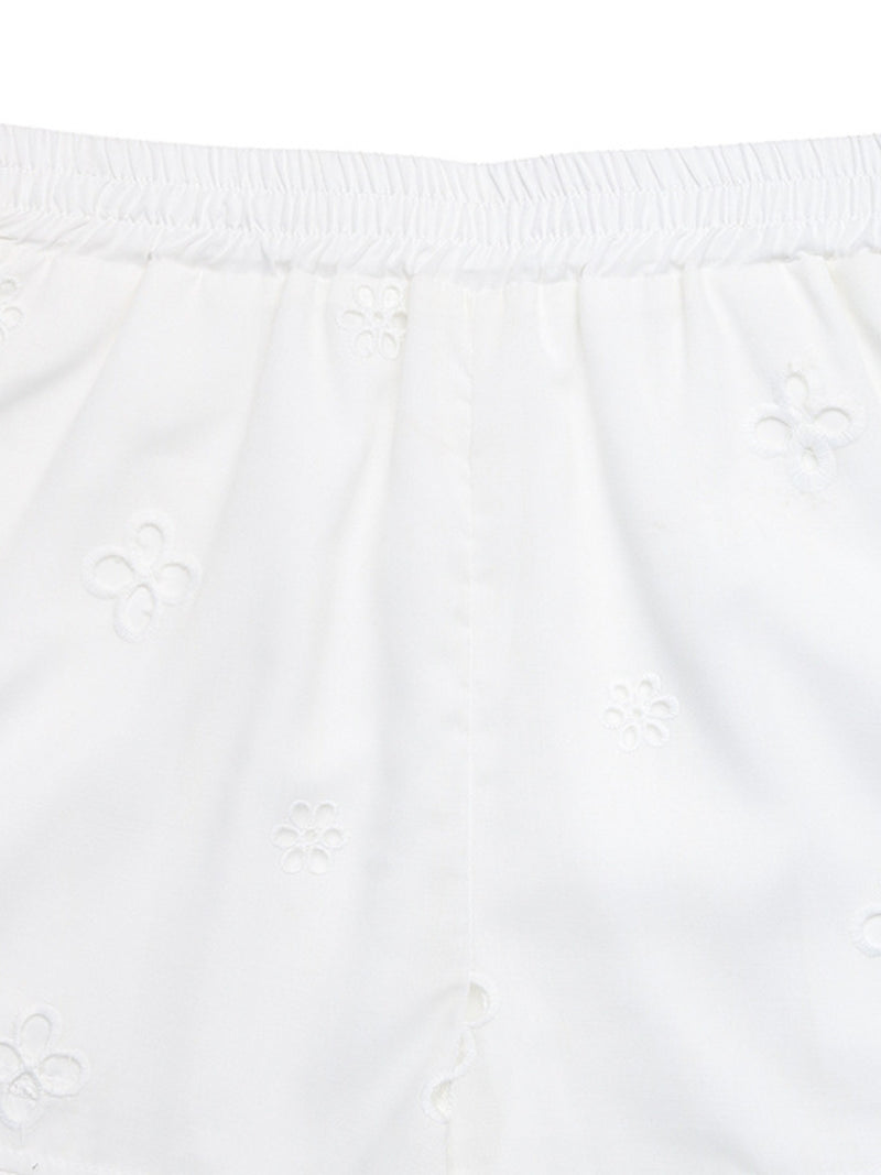 Close-up of white fabric texture