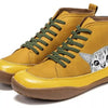Cat Print Striped Ankle Sneakers