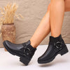 Round Toe Block Heels Boots