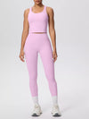 Ladies Scoop Neck Tank and High-Waisted Leggings Active Set