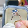 5 Carat Moissanite Halo Engagement Ring For Ladies
