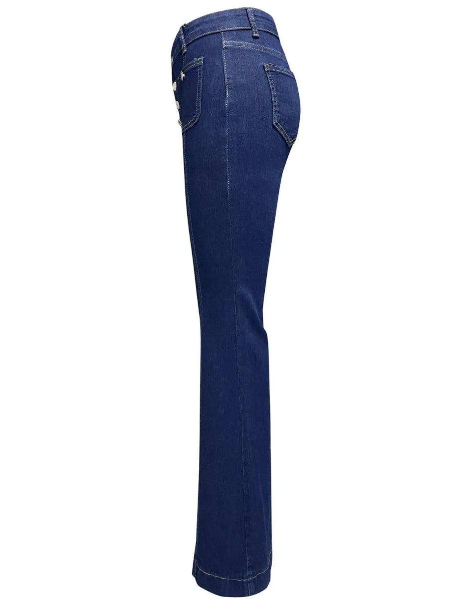 Blue jeans on a white background