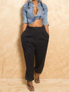 Elastic Waist Loose Fit Pants