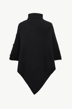 Black poncho on a white background
