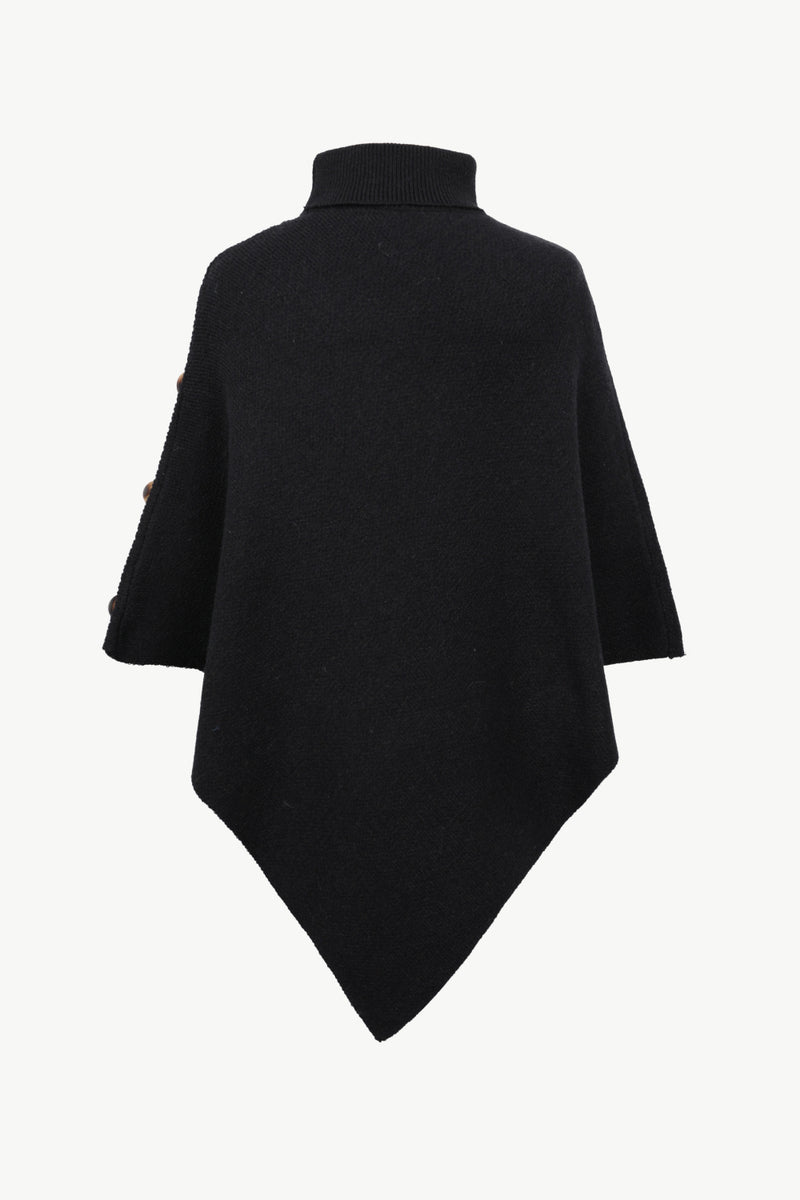 Black poncho on a white background