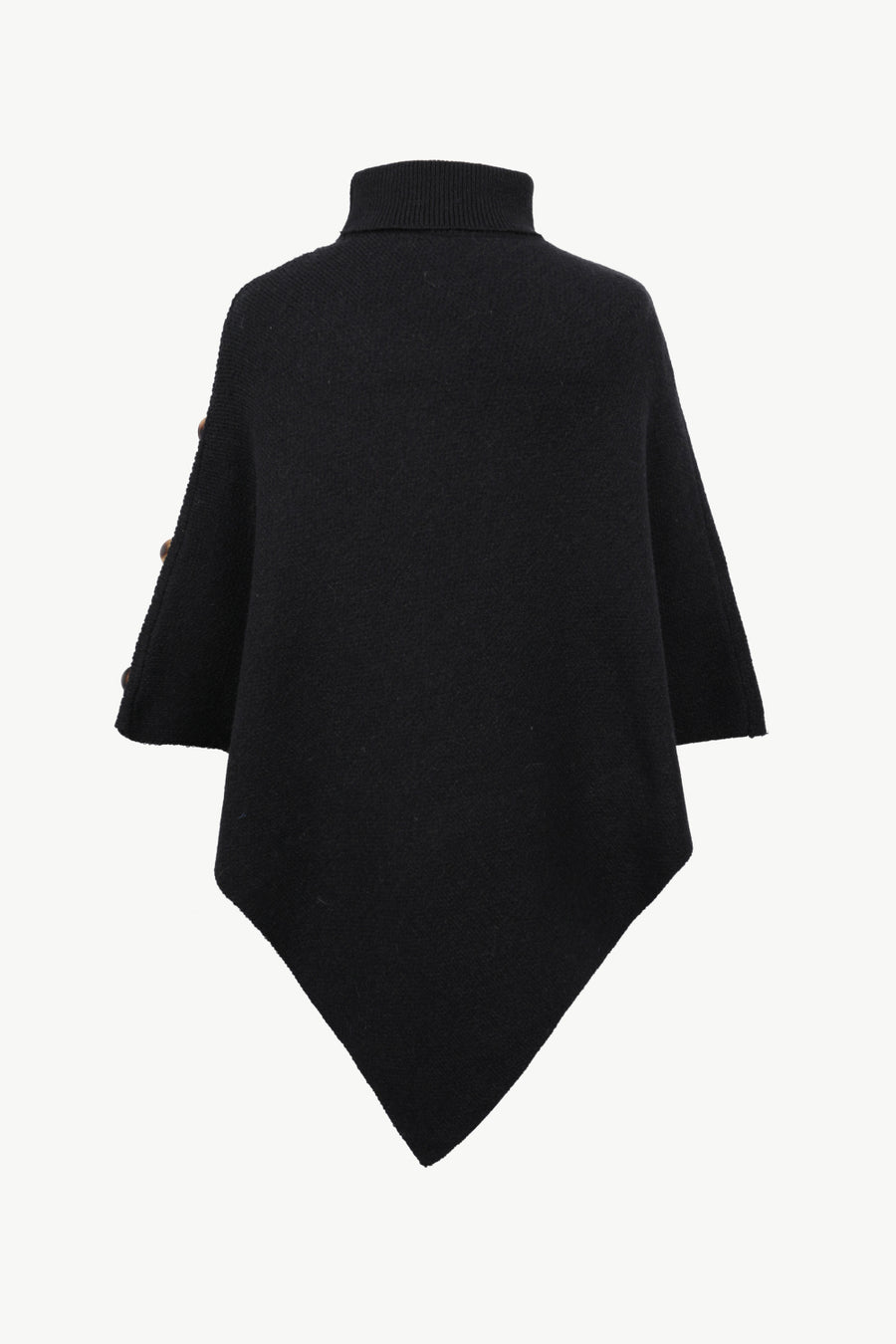 Black poncho on a white background
