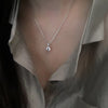 Womens 1 Carat Moissanite 925 Sterling Silver Pendant Necklace