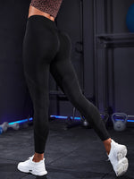 Back view of black High Waist Active Leggings
