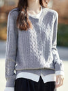Cable-Knit Button-Down Cardigan For Women