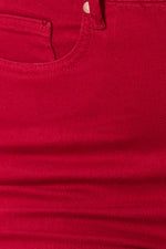 Close-up of a red fabric texture