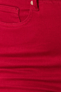 Close-up of a red fabric texture