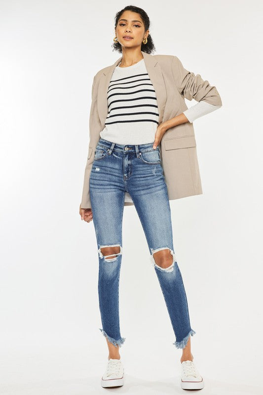 Sexy High Rise Ankle Skinny Jeans