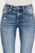 Close up front view of High Rise Ankle Skinny Jeans