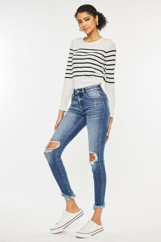 High Rise Ankle Skinny Jeans for sisters