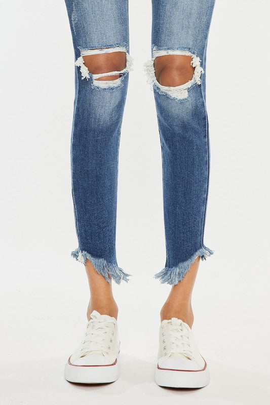 High Rise Ankle Skinny Jeans for moms