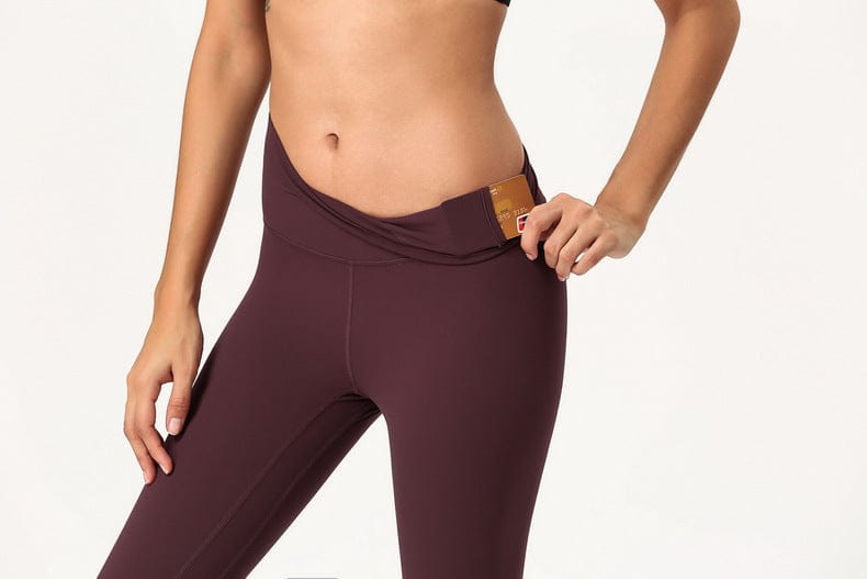 High Waisted Cropped Fitness Leggings by Anna-Kaci