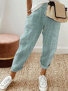 Full Size Striped Casual Pants Plus Size For Women
