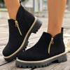 Side Zipper Ankle Boots